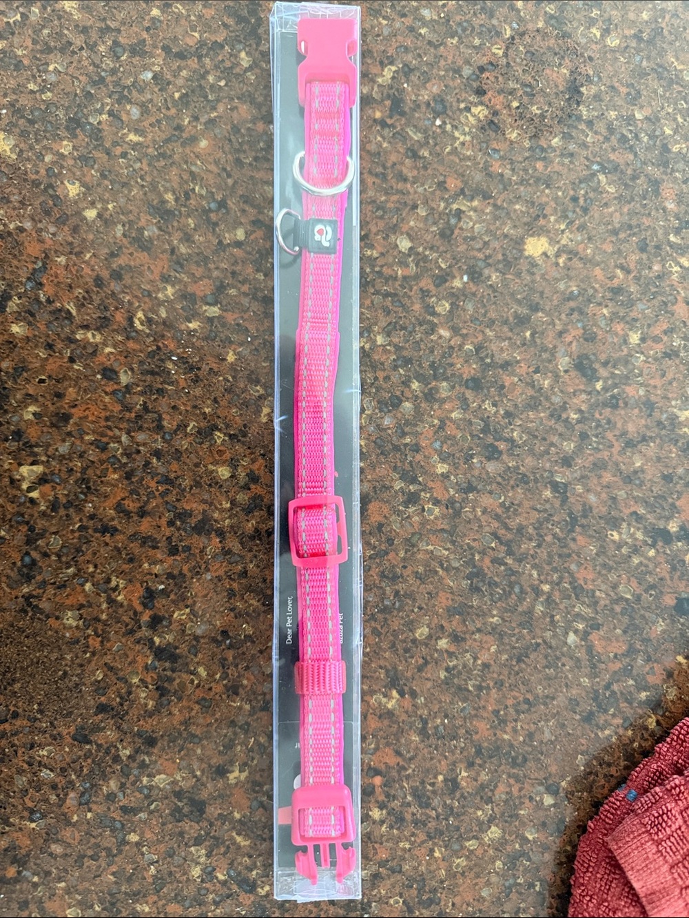 Adjustable Pink Dog Collar with Secure Buckle